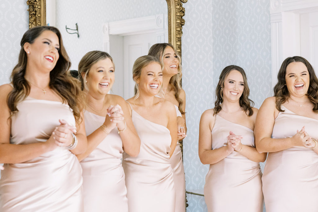 bridal party ready for wedding ceremony